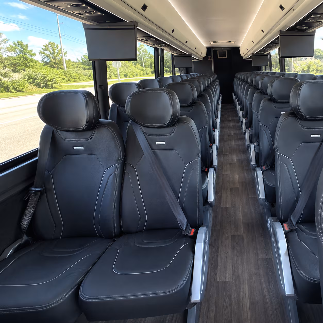 irvine charter bus rental interior